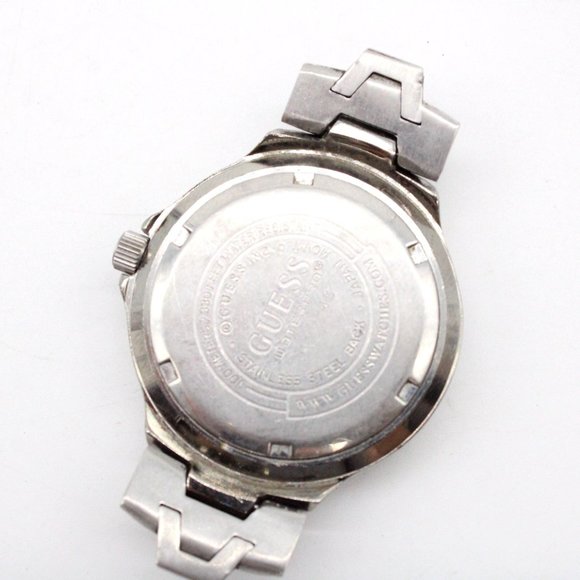 Guess Waterpro Watch Mens Silver Tone Stainless Steel Classic Quartz Blue Dial - Picture 6 of 7